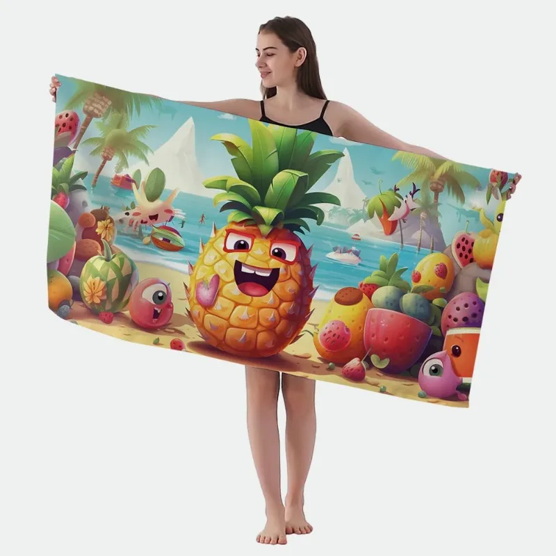 2023 Cross border Popular Original Bath Towel Color Printing Double sided Velvet Towel Ultra Fine Fiber Beach Towel