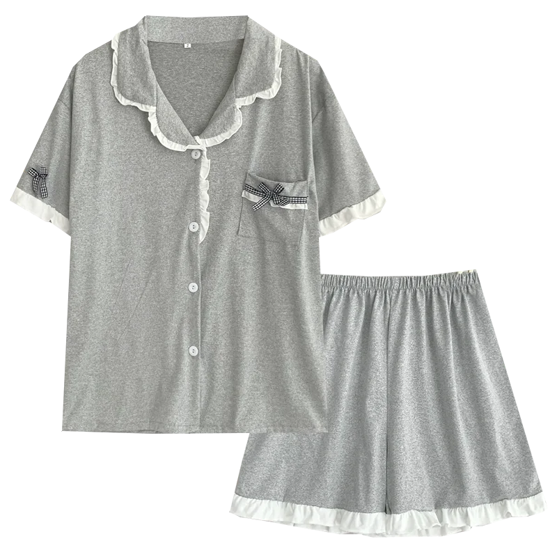 

Симпатичные женские летние брюки, новинка, кружево с цветочным принтом ort Sve, повседневный комплект домашней одежды из хлопкового материала, тонкий дизайн