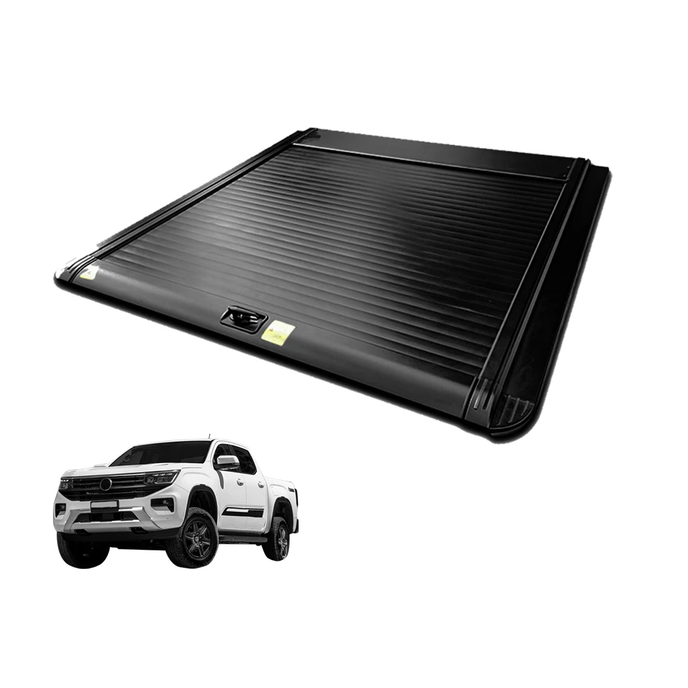 

Aluminum Alloy Tonneau Cover for Amarok Waterproof Retractable Manual Folding Pickup Truck Bed Covers Rotary Locks
