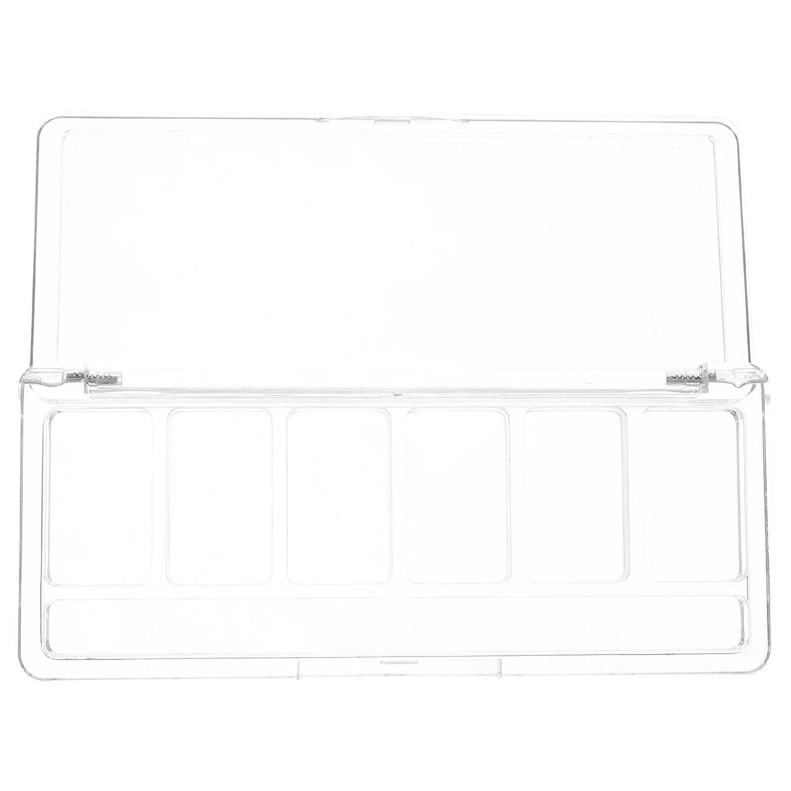

6 Grids Transparent Empty Eyeshadow Palette Makeup Organizer For Blush Concealer Storage Travel Case Durable Portable