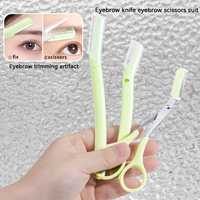 3PCS eyebrow trimmer combination, manual hair removal artifact under eyebrows and armpits, portable travel shaving eyebrow trimm