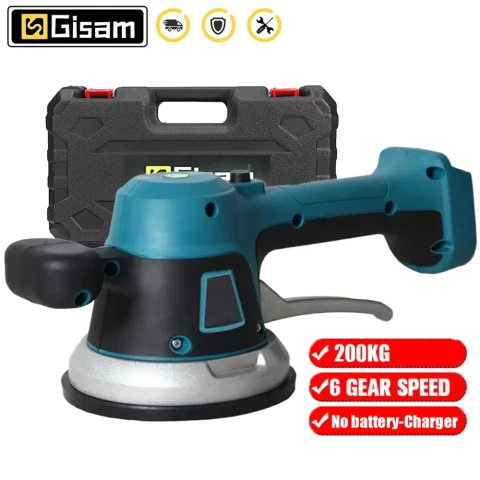 Gisam 6 Speed Tile Laying Machine Tile Vibration Leveling Machine Cordless Tile Installation Power Tool for Makita 18V Battery