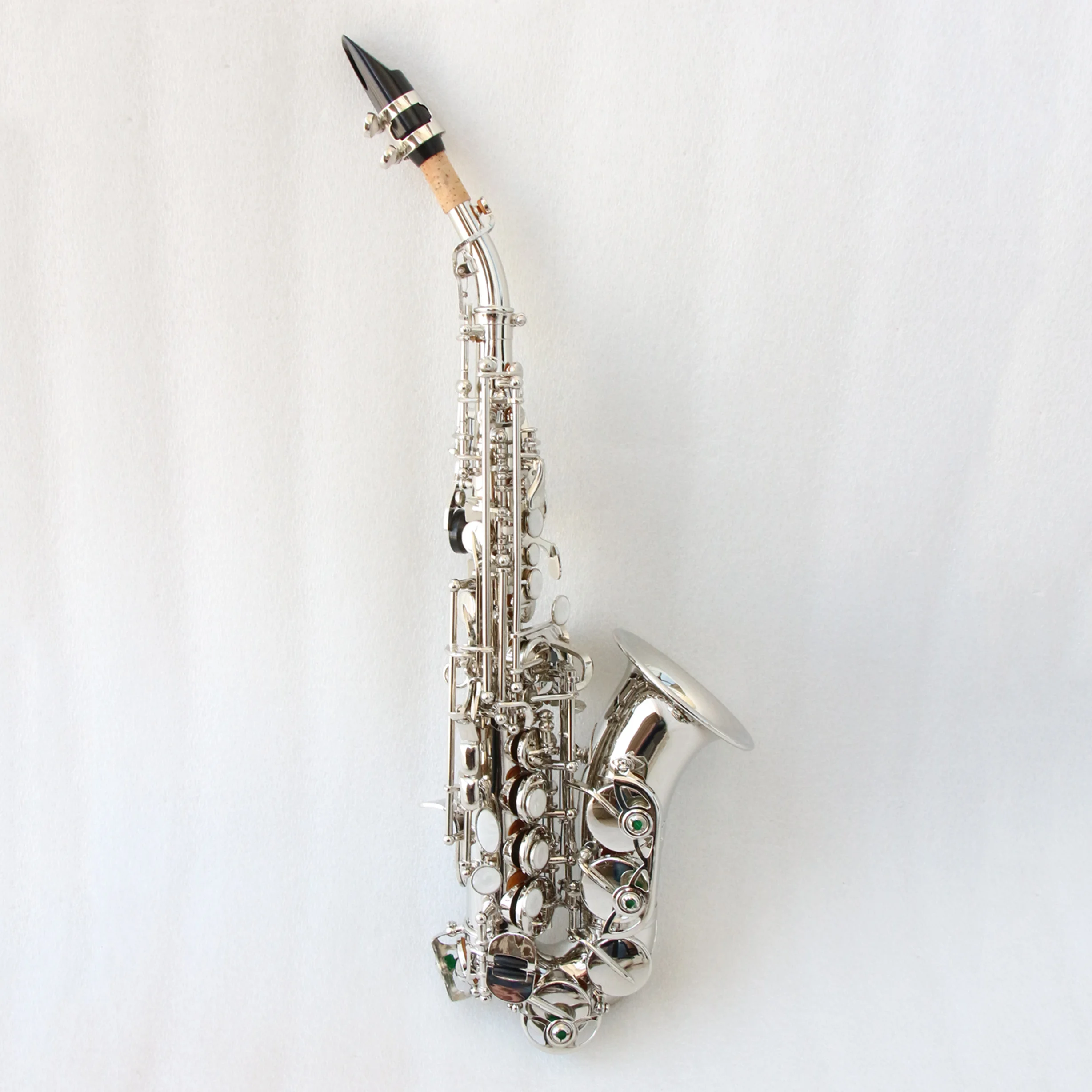 

Good Quality Chinese Soprano Saxophone Factory Price Economical Saxophone For Sale Nickel Plated Curved Soprano Saxophone