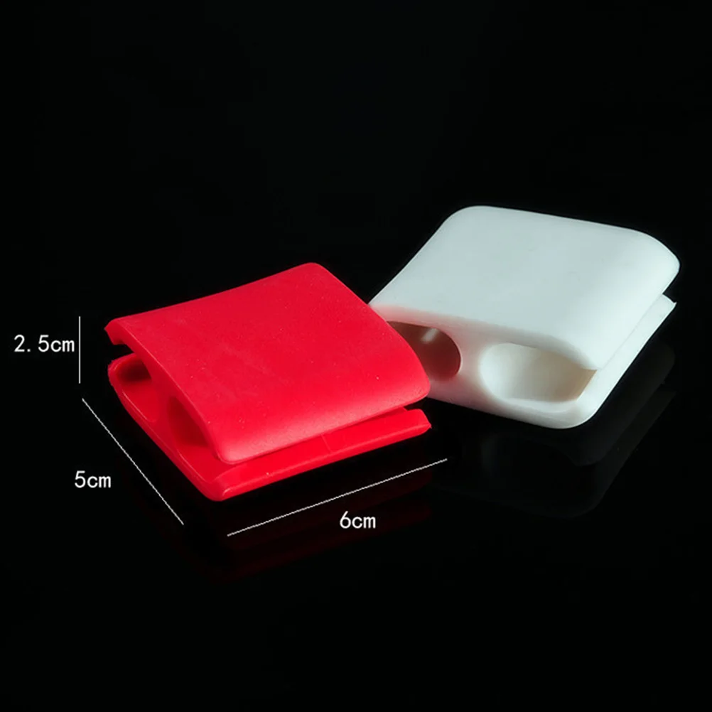 6Pcs Power Cord Organizer Silicone Cable Clips Wire Holders for Desk Phone Tidy Management Small Size Random Color