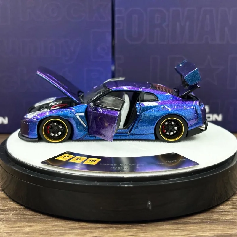 รถของเล่น PGM 1/64 GT-R R35 PANDEM APAxpo ผลิตจากโลหะผสม แบบหล่อขึ้นรูป ของสะสมสำหรับเด็กผู้ชาย ของขวัญคริสต์มาส
