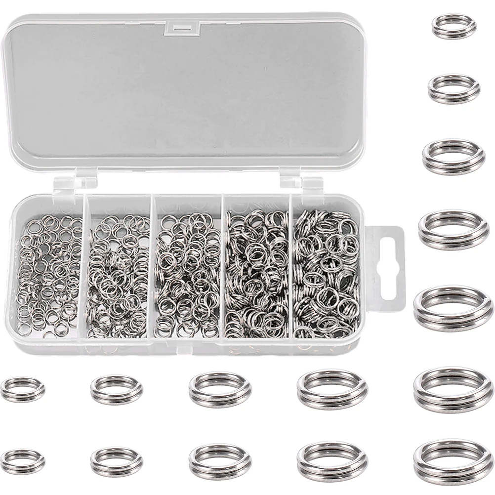 

500pcs AntiRust Connector Set Jump Rings Split Rings for Necklace Bracelet DIY Craft Multipurpose Jewelry Making Supplies