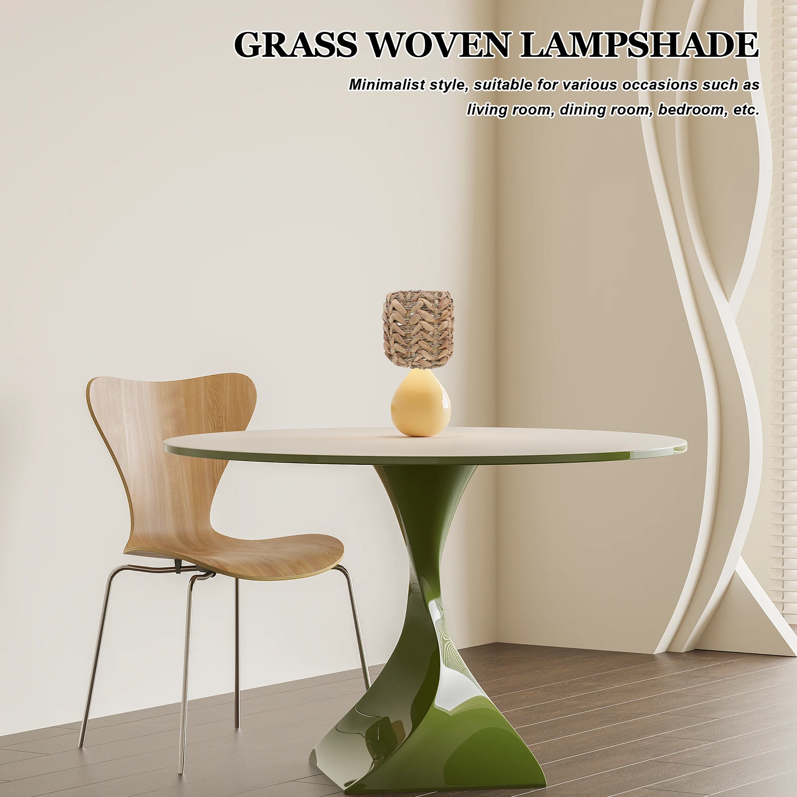 

Straw Chandelier Lamp Cover Household Pendant Shade Home Decorative for Bedroom Lampshades Basket