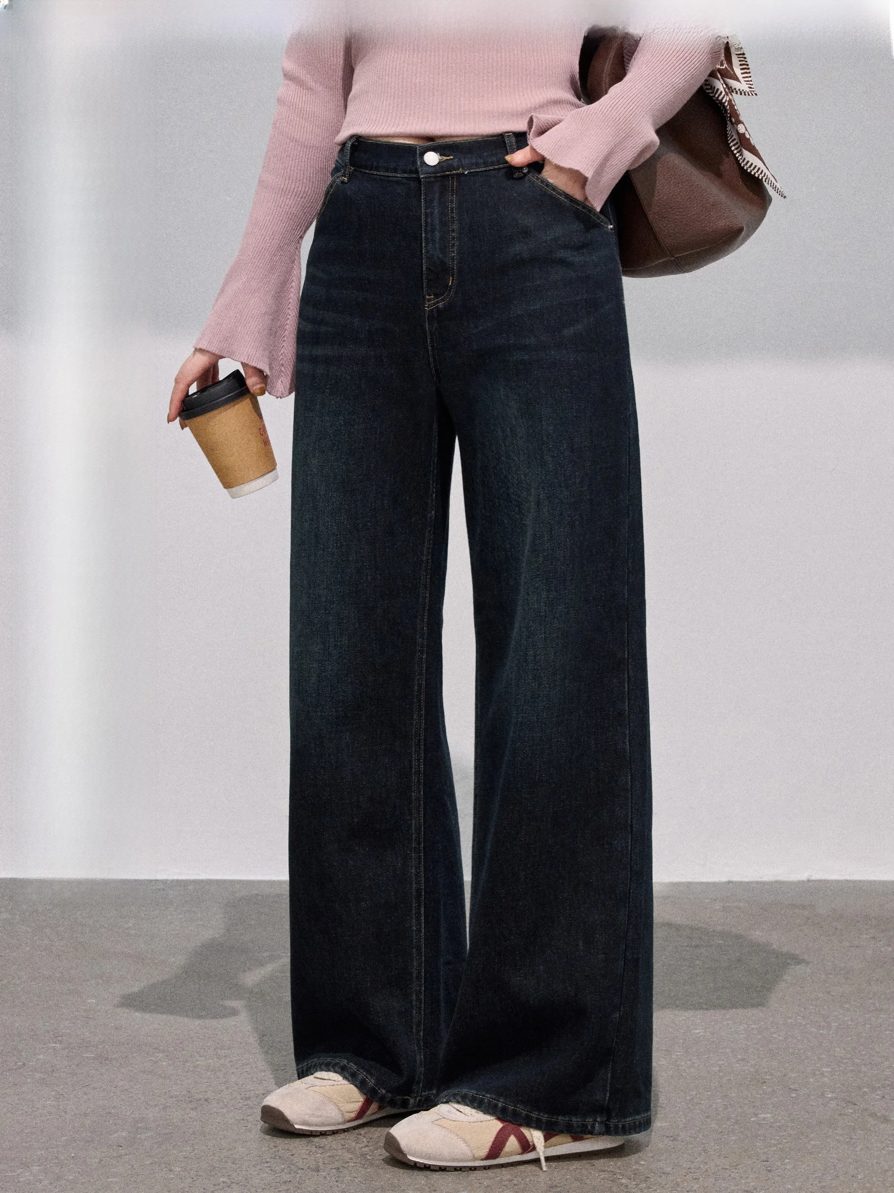 

Джинсы Jululook Studio "Supermodel Legs" винтажные, с эффектом потертости, больших размеров, женские, прямого кроя, с высокой талией, из хлопка, полиэстера и спандекса