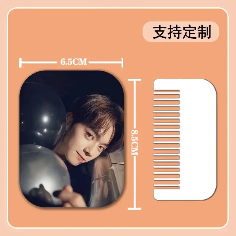 Soso Xu Kai باليد ماكياج التلفزيون شخصية الدراما ستيلز صورة صورة مريحة المحمولة للطي مرآة على الوجهين مع مشط