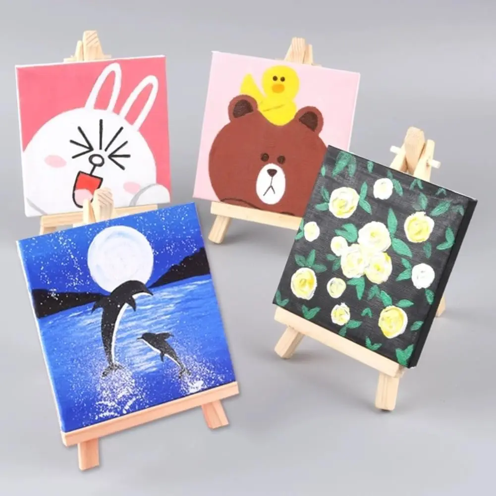 1/6/12Pack 9Inch Tabletop Wood Easel Stand, Tripod Painting Canvas Holder for Art Crafts, Adults & Students Art Supplies