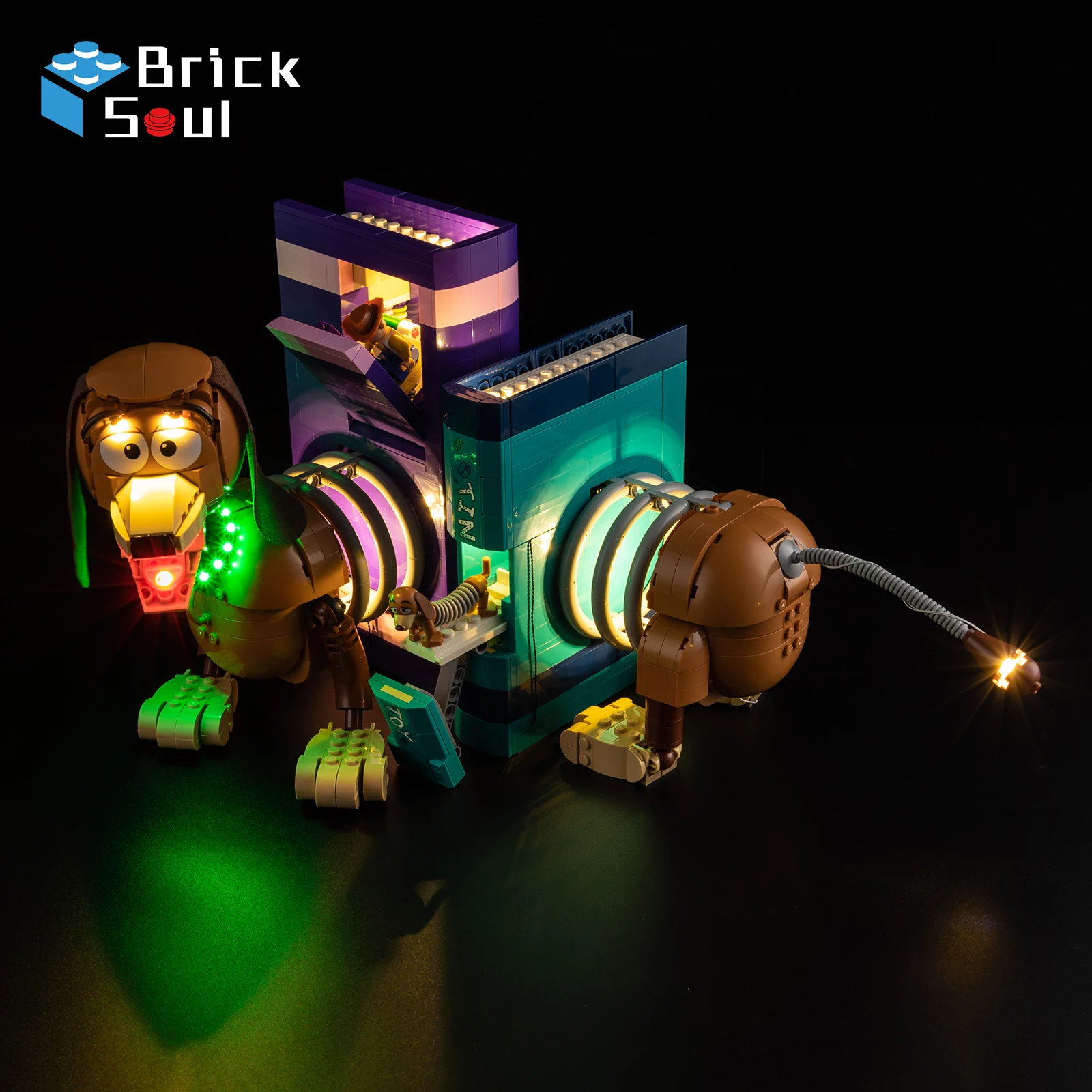 BrickSoul Led Light Kit Suitable for Lego Toy Story Slinky Dog Bookends 43301 Model Not Included Building Blocks