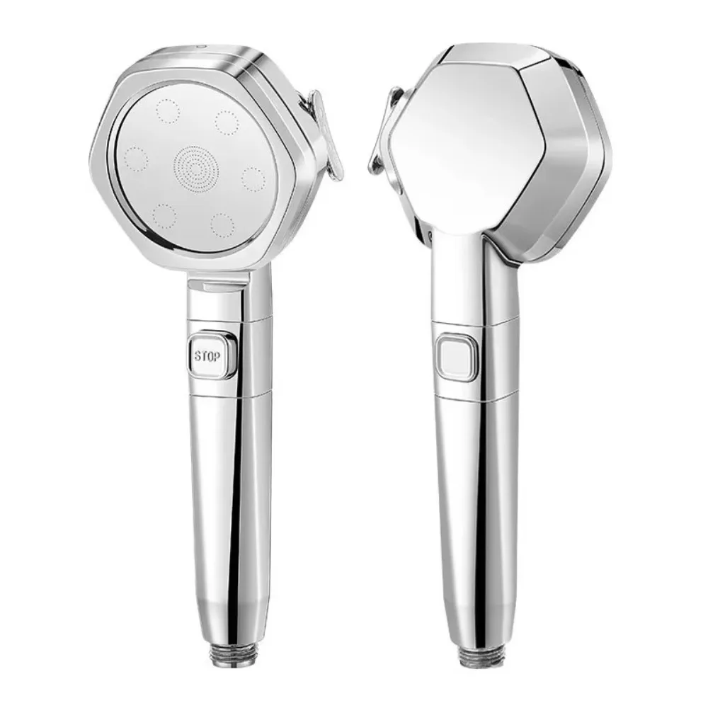 

Шестиугольная насадка для душа, четырехскоростная насадка для ручного душа с наддувом, устойчивая к падениям, жесткий АБС-пластик, большой поток, замена дождевого душа