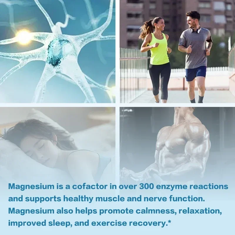 Magnesium Glycinate + Zinc Capsules - Support Muscle, Nerve, Joint and Heart Health