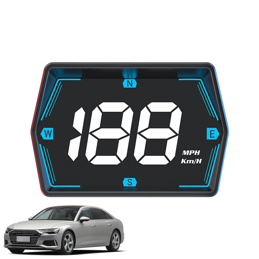 Car Digital GPS Speedometer HD LED Display Speed MPH KMH HUD Compass Head Up Display Overspeed Alarm GPS Speed Meter