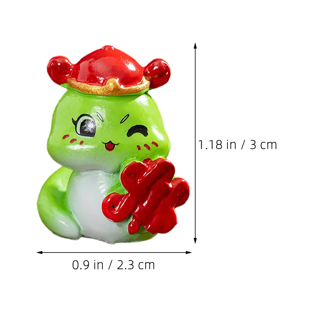 9 Stück Mini-Schlangenstatuen aus Kunstharz, mehrfarbige Kunstharzskulpturen für Garten, Zuhause, Mikrolandschaft, Neujahrsparty-Dekoration