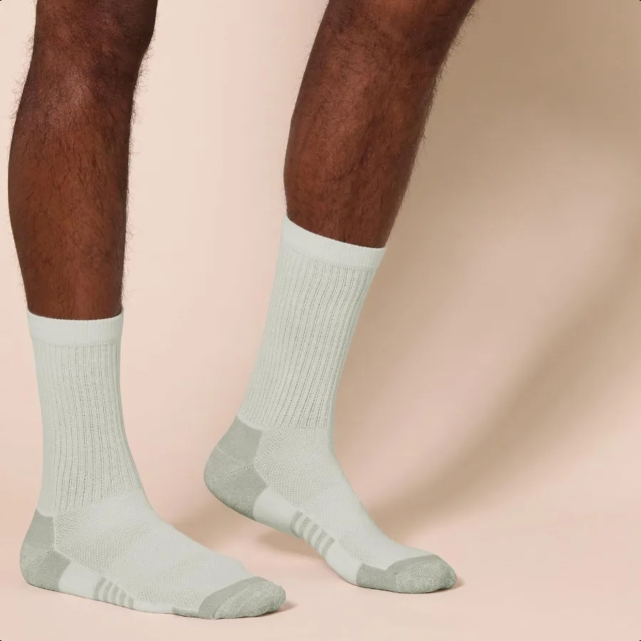 Men's Performance Cotton Moisture Control Socks Athletic Crew Breathable 6 Pairs