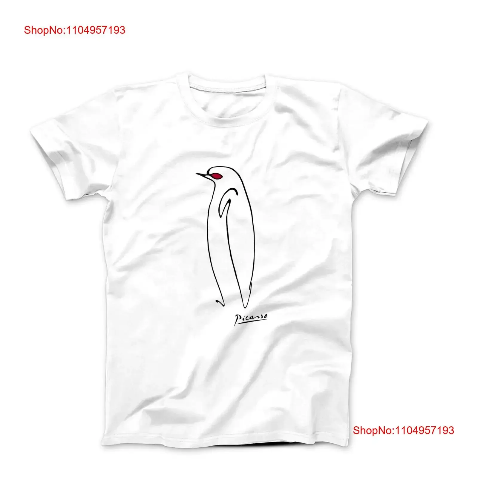 

Picasso Penguin Line Sketch T shirt vintage Washed streetwear Top For Everyday Wear homme designer clothes Slightly Unisex