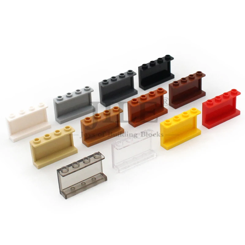 20 piezas MOC 14718 Panel 1x4x2 con soportes laterales tachuelas huecas bloques de construcción DIY Compatible ensamblar juguetes de partículas de casa