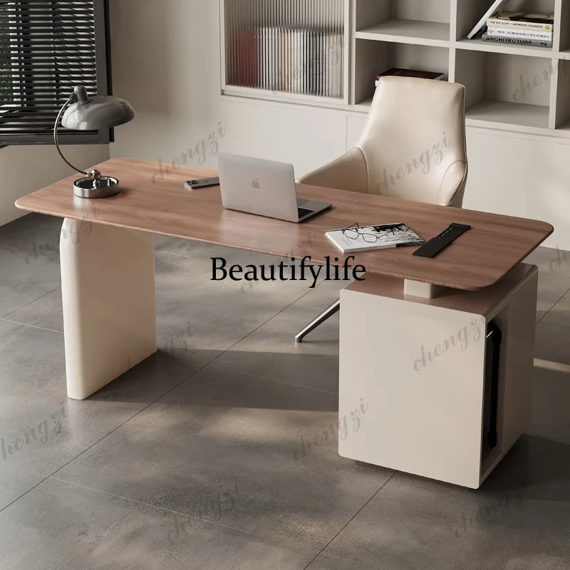 

Computer Desk Office Desks Storage Living Room President Minimalist Office Desks Bedroom Artificial Board FurnitureK182