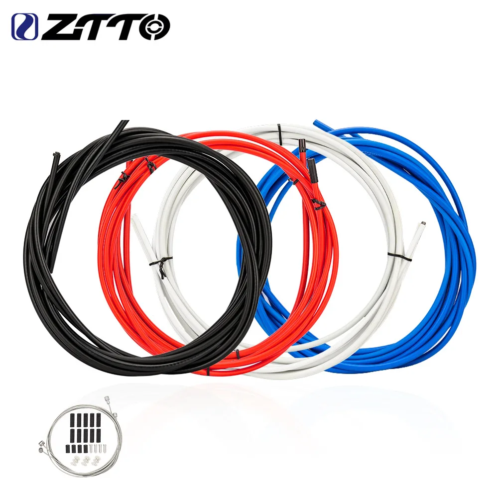 ZTTO Bicycle Brake Line Cable Hose Set MTB BMX Road Bike Line Pulling Control Disc Brake V Brake Wire Tube End Cap Kit