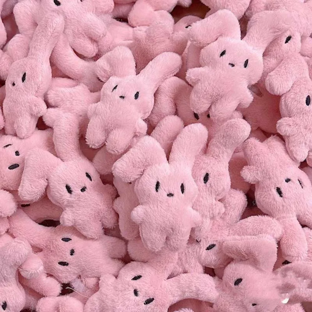 Kid Gift Rabbit Keychain Sweetheart Pink Fluffy Cartoon Keychain Soft Cute Couple Keychain Backpack Car Key Pendant