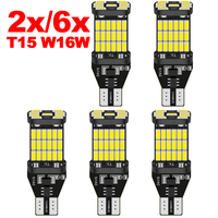 2/6PCS T15 W16W 921 912 T16 T10 902 LED Bulbs High Power 45pcs 4014SMD Super Bright 1200LM Replace for Car Reversing Light White