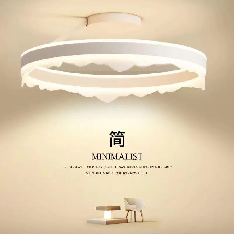 

Minimalism，Modern, minimalist, circular, creative and personalized study, Nordic master room, master bedroom, LED ceiling light