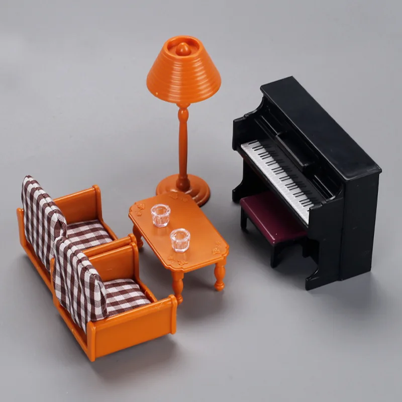 

Dollhouse Toys Piano Mini House Model Living Room Furniture Miniature Ornaments Scene 1:12 Decorative Home Decor Scale