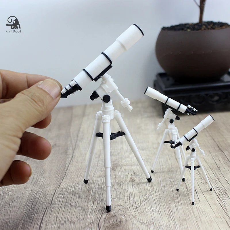 1PC Educational Science Toy Astronomy Telescope Model Pretend Decorations 1:12/1:20/1:25 Scale Dollhouse Miniature Accessories