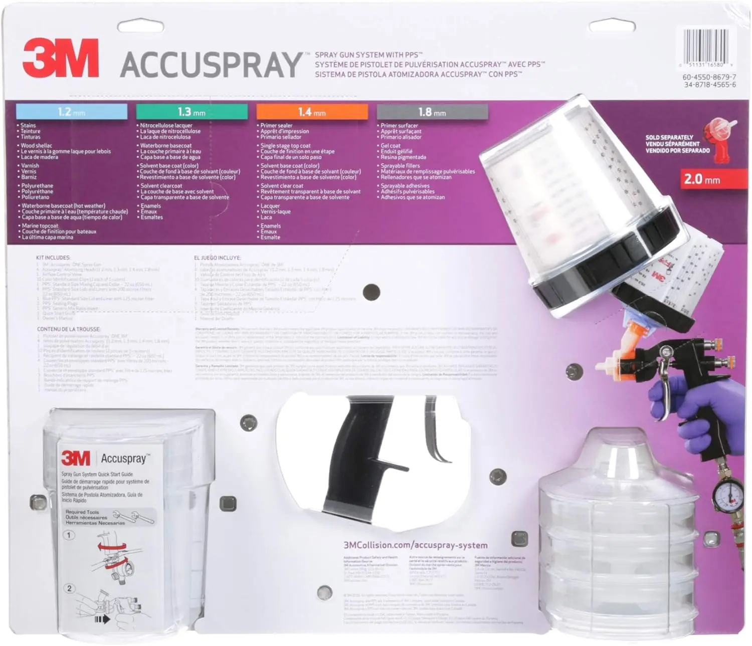 80 Accuspray Paint Spray Gun System With Original Pps, Standard, 22 Ounces, 4 Nozzles