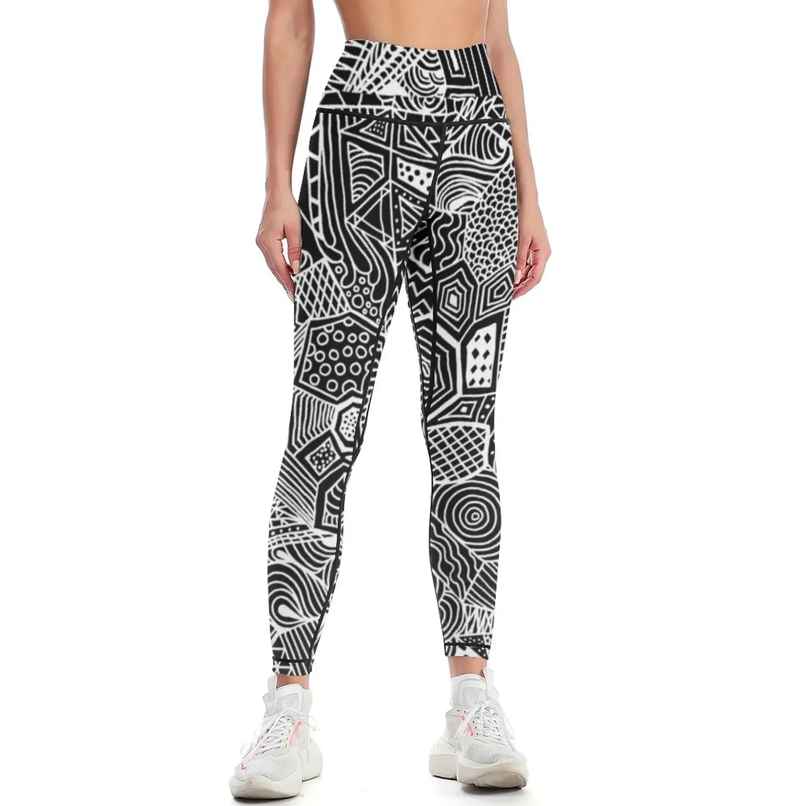 

Lucky Abstract Geometric DREAM CATCHER (Dark Goth Version) Leggings Sports female Leginsy push up workout shorts Womens Leggings