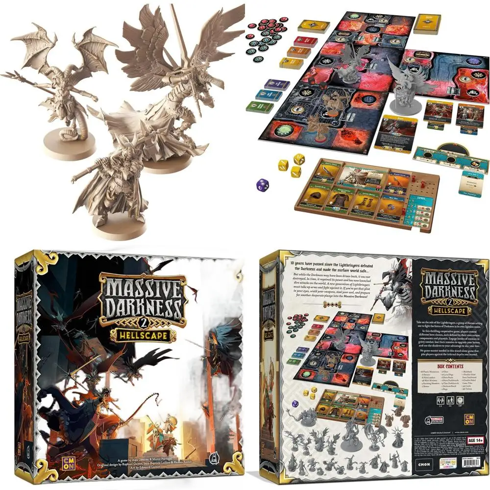 

Massive Darkness 2 Hellscape: CMON's Cooperative Strategy Miniatures Game for 14+, 1-6 Players, 60 Min Avg Playtime