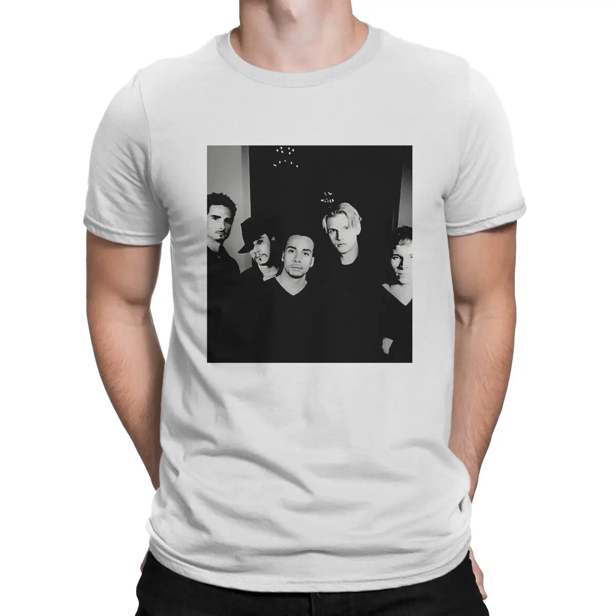 Backstreet Boys Creative TShirt for Men Black Round Neck Pure Cotton T Shirt Hip Hop Gift Clothes Tops