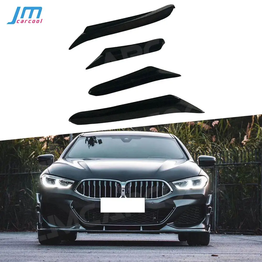 

Dry Carbon Fiber Front Bumper Side Trim Canards Fins Flaps Cover Spoiler 4 PCS For BMW 8 Series 840i G14 G15 G16 2019 2020