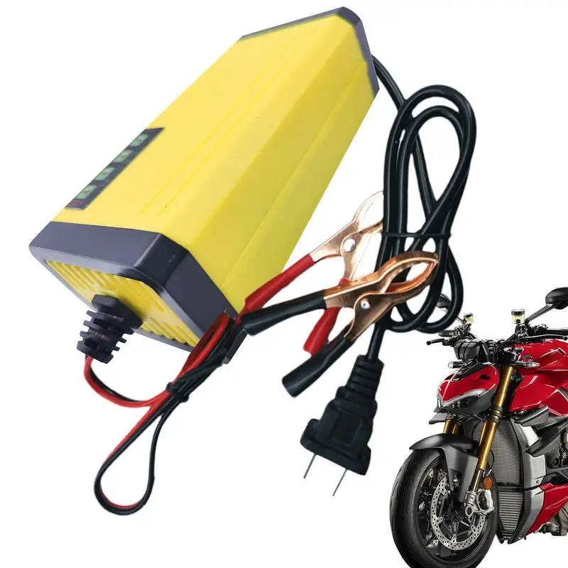 

Car Battery Charger 12v Battery Charger Trickle Fast Charging Charger Battery Maintainer and Desulfator Charger For Car bike