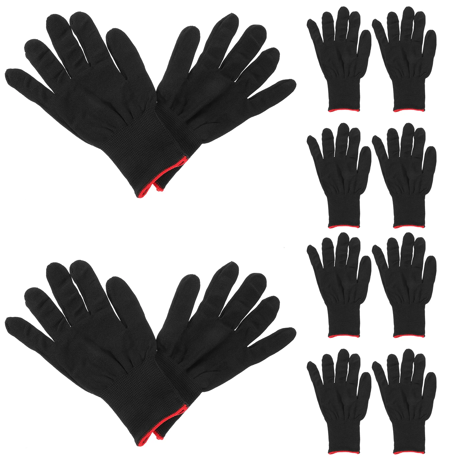 

12 Pairs Gloves Work Knitting Anti Static Protective for Electronic Assembly Polyester Working