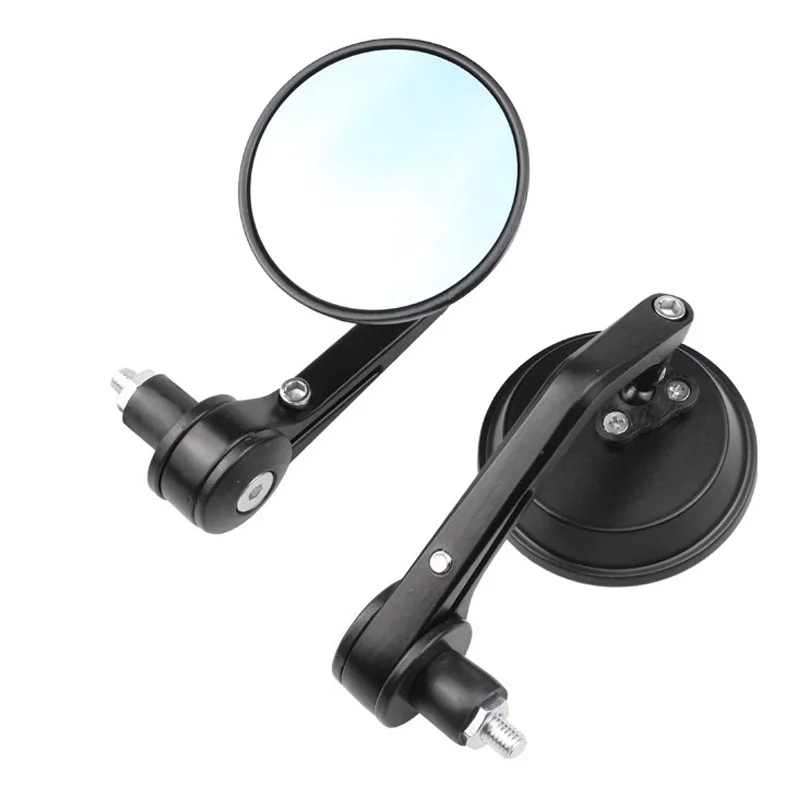 

Pair 7/8" 22mm Motorcycle Rear View Mirrors Motorbike Retro Round Handlebar End Side Mirror for Scooters ATV Anti-glare