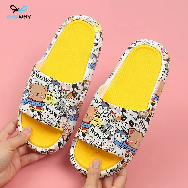 34-35 Pantofole con fondo spesso Little Bear di piccole dimensioni Coppia di alta moda Scivoli con suola spessa Pantofole da donna da spiaggia in