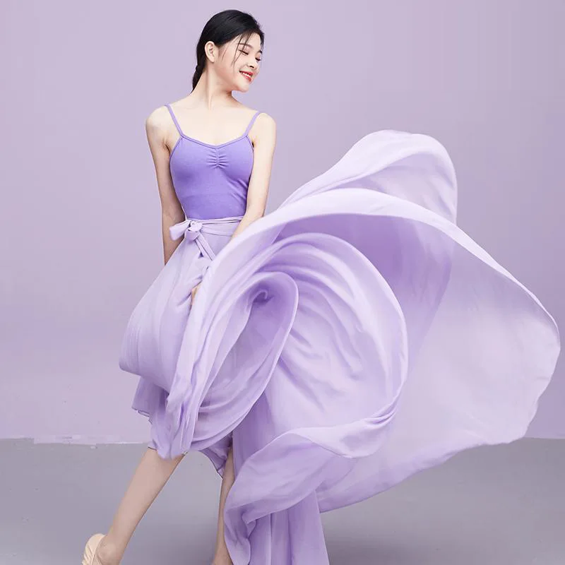 Dance dress, classical dance dress, flowing large skirt hem, half body skirt, dance performance dress, women's Chinese style mod