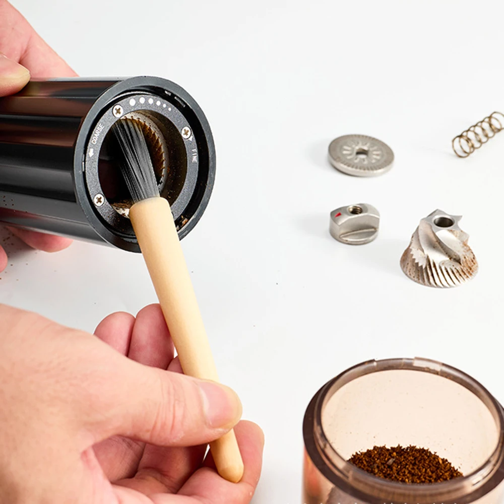 Short-handled Coffee Machine Cleaning Brush High Temperature Resistant Nylon Cleaning Brush Special Cleaning Brush for Grinder