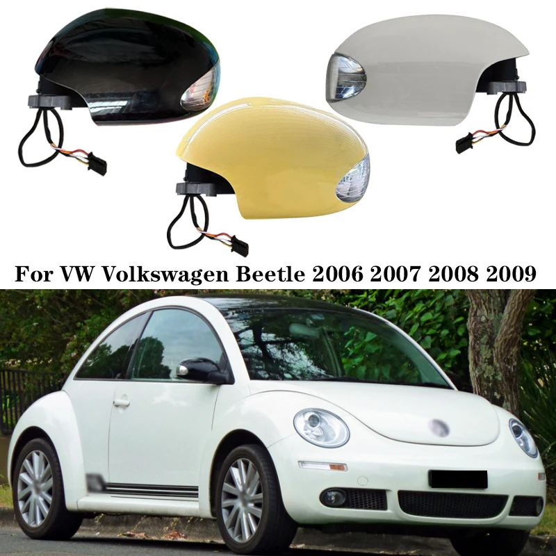 

Car Side Door Rearview Mirror Assy For VW Volkswagen Beetle 2006-2009 Auto Mirrors Glass Assembly Cover Frame Lens Turn signal