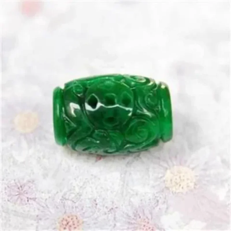 

Chinese Green Jade Carving Beads Pendant Bracelet Natural Necklace Charm Jewellery Fashion Amulet Gifts Men Women