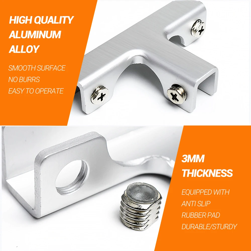2pcs High Quality Aluminum Glass Clip Acrylic Wood Board Clamp Tile Connector Corner Buckle Combination Tool Fixture Accessories
