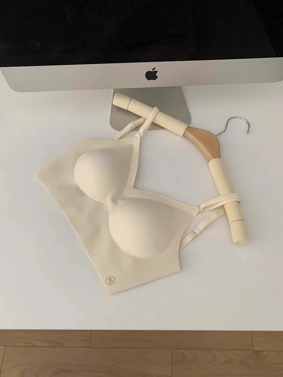 1 pezzo anello in acciaio senza schienale antitraccia senza schienale senza schienale per l'estate Meet You reggiseno intimo