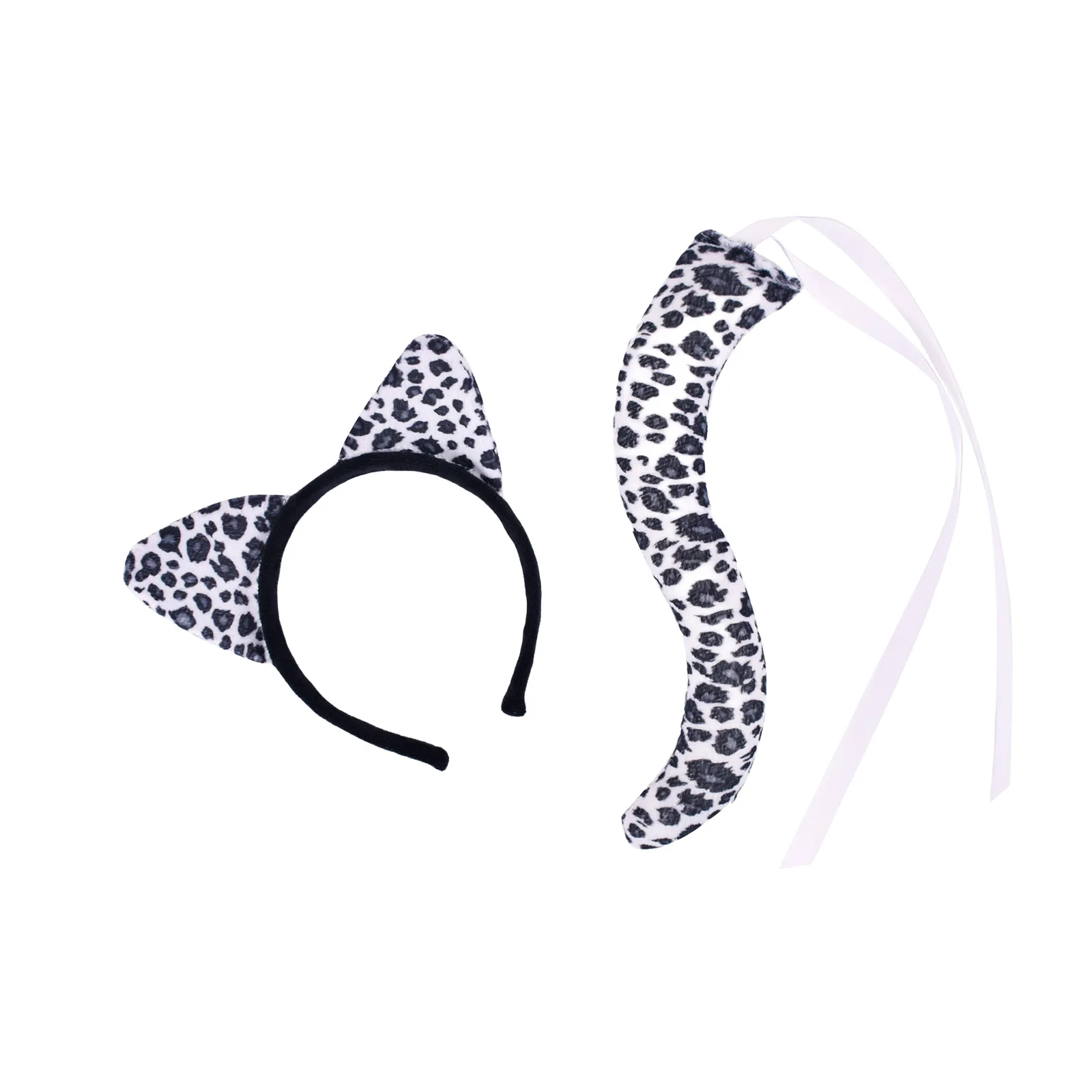 Tiger Leopard Giraffe Ears Headband Dance Performance Set for Women Men Girls Boys