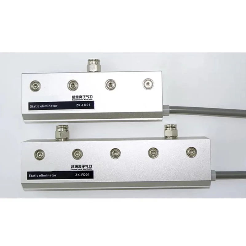Kit de Eliminação de Estática Industrial com Barra de Ar Ionizada Horizontal AC, Ionizador Antiestático e Fonte de Alimentação para Remoção de Poeira e Estática