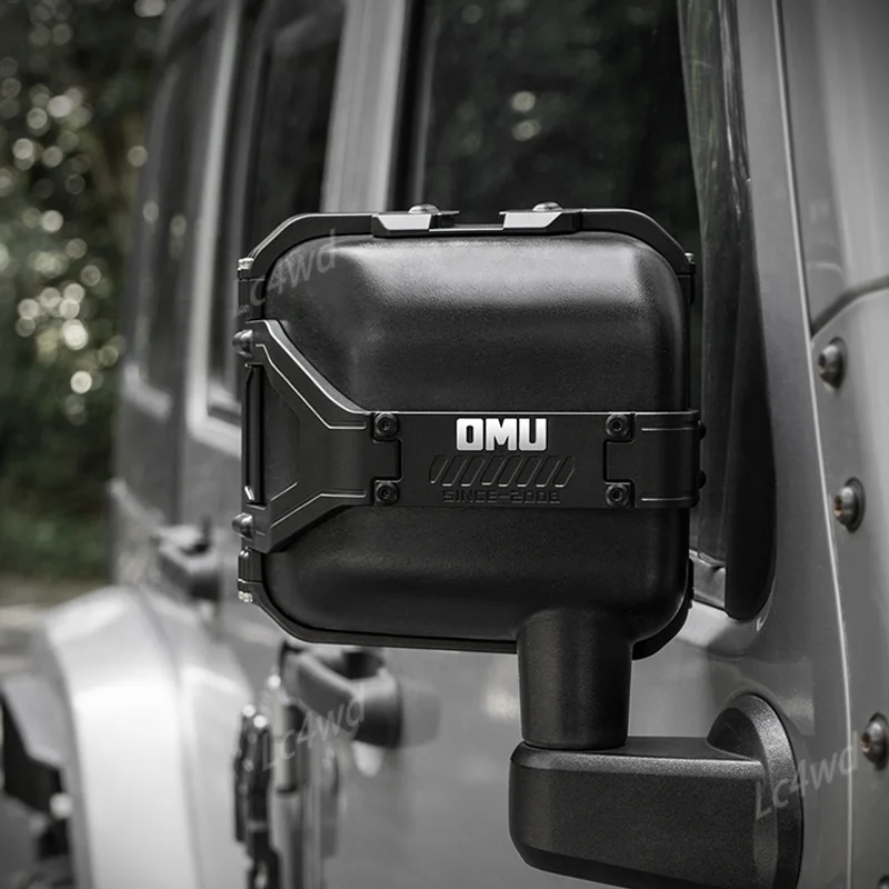 LC4WD الملحقات الخارجية OMU Genesis سلسلة الألومنيوم مرآة الرؤية الخلفية المطر درع غطاء إطاري ل 2007-2017 جيب رانجلر JK #3