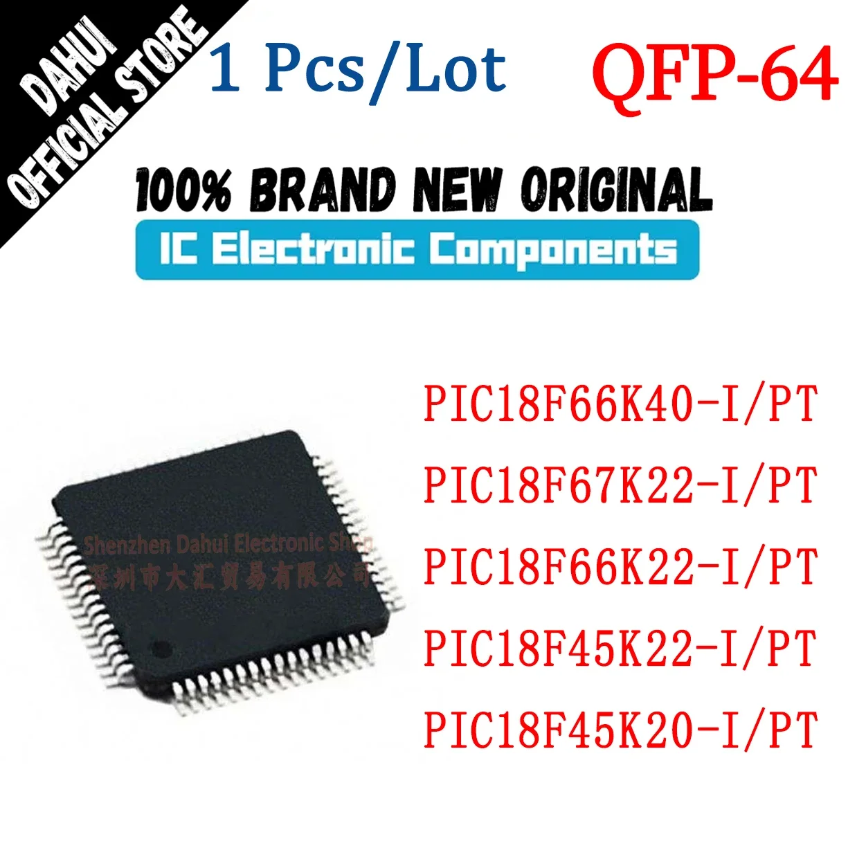(1piece)100% New PIC18F66K40-I/PT PIC18F67K22-I/PT PIC18F66K22-I/PT PIC18F45K22-I/PT PIC18F45K20-I/PT QFP-64
