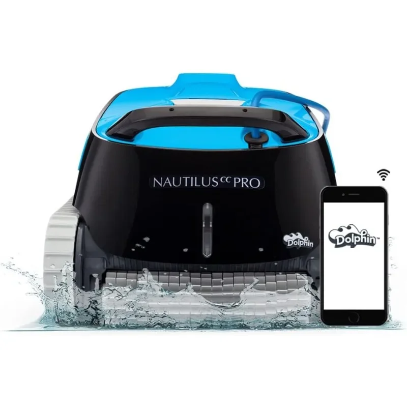 Dolphin Nautilus CC Pro Wi-Fi Automatic Robotic Pool Vacuum Cleaner, Wall Climbing, Waterline Scrubber Brush