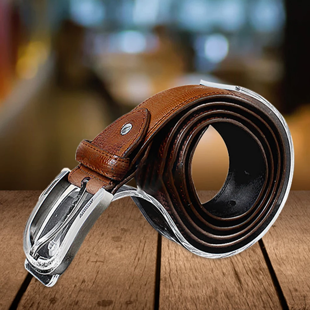 

8pcs Transparent Acrylic Belt Display Racks Storage Shelving Home Mall Shop Decorative Organizer Holders Stand